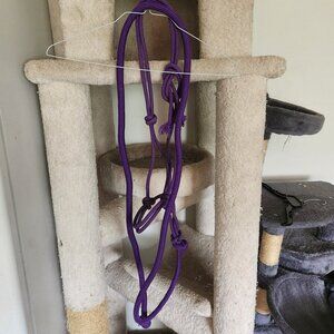 EUC Purple Rope Halter w/ attached Lead Rope